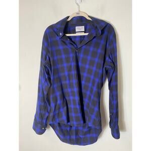 Ledbury Blue Black Flannel Shirt Sz 16